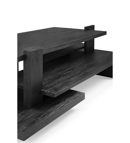 Abstract Coffee Table - Teak Black Varnished