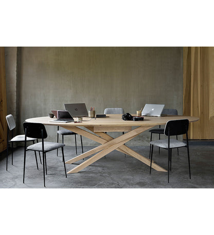 Oak Mikado Meeting Table