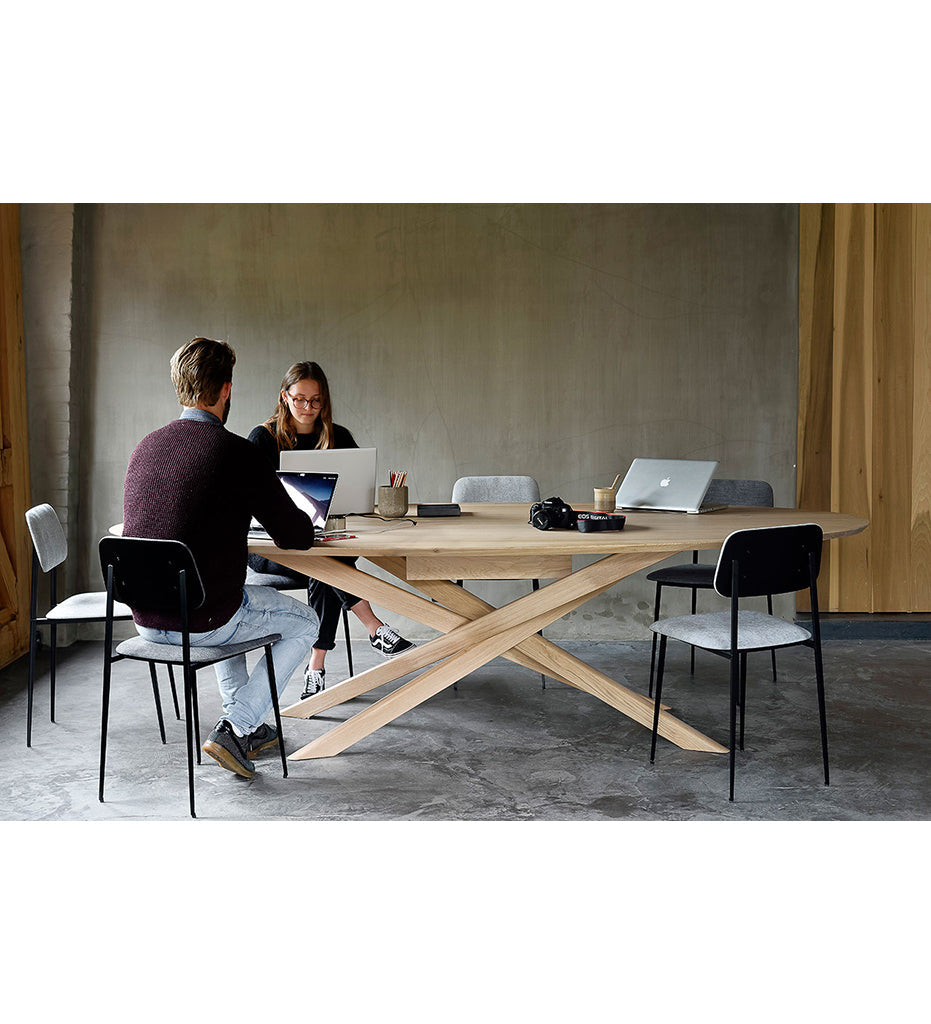 Oak Mikado Meeting Table