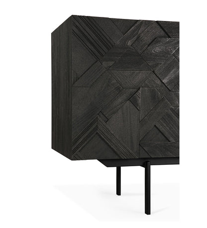 Graphic Sideboard - Teak Black - 3 Doors