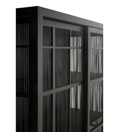 Oak Burung Storage Cupboard - Black