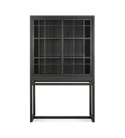 Oak Burung Storage Cupboard - Black