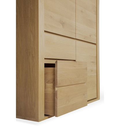 Oak Shadow Dresser - 3 Doors - 2 Drawers