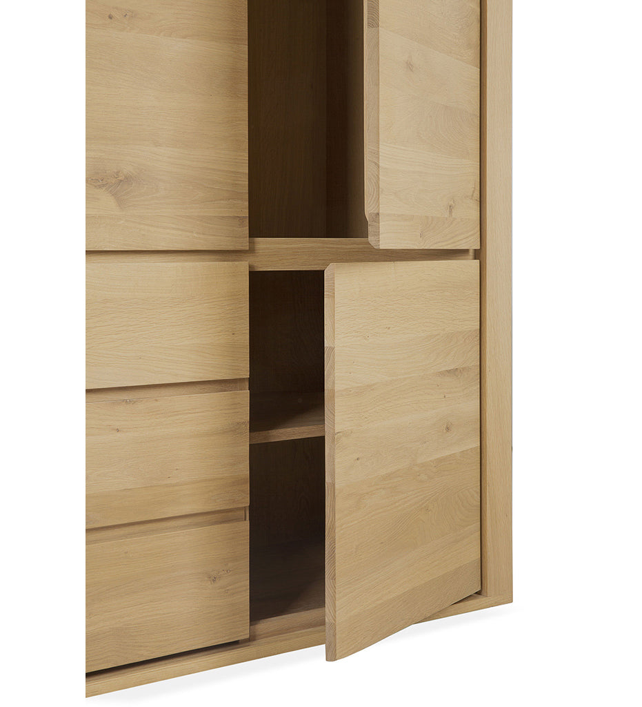 Oak Shadow Dresser - 3 Doors - 2 Drawers