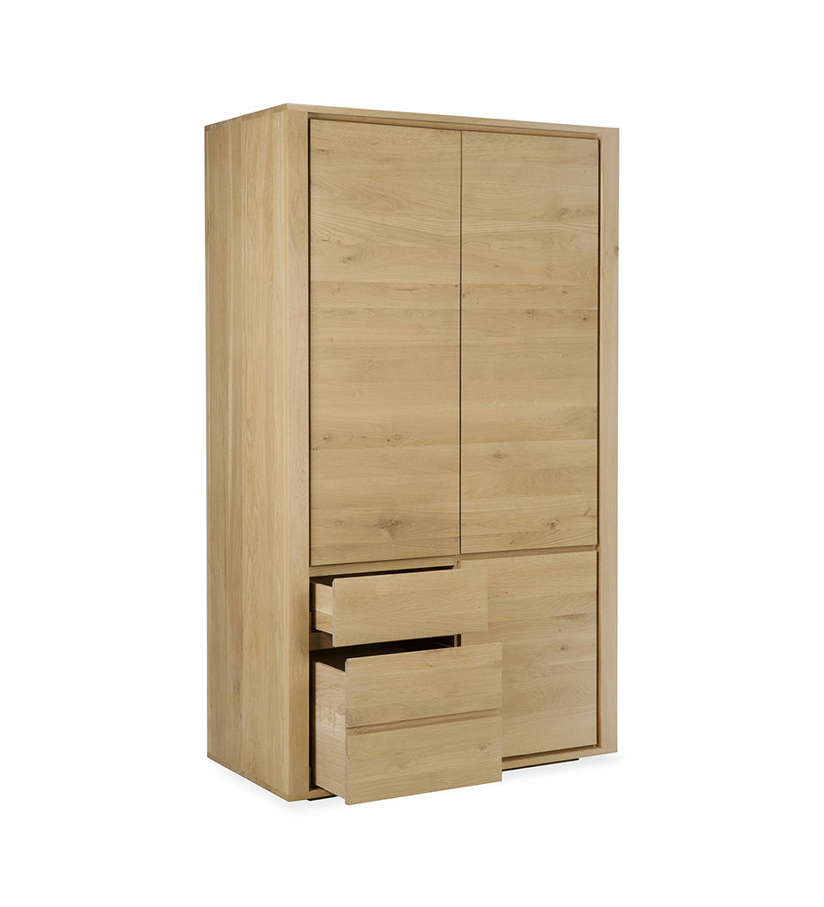 Oak Shadow Dresser - 3 Doors - 2 Drawers