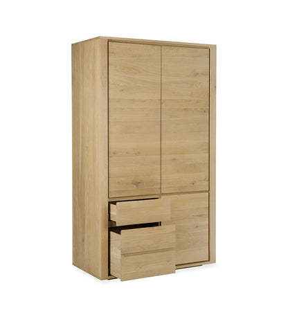 Oak Shadow Dresser - 3 Doors - 2 Drawers