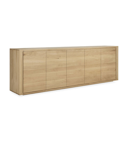 Oak Shadow Sideboard - 5 Doors