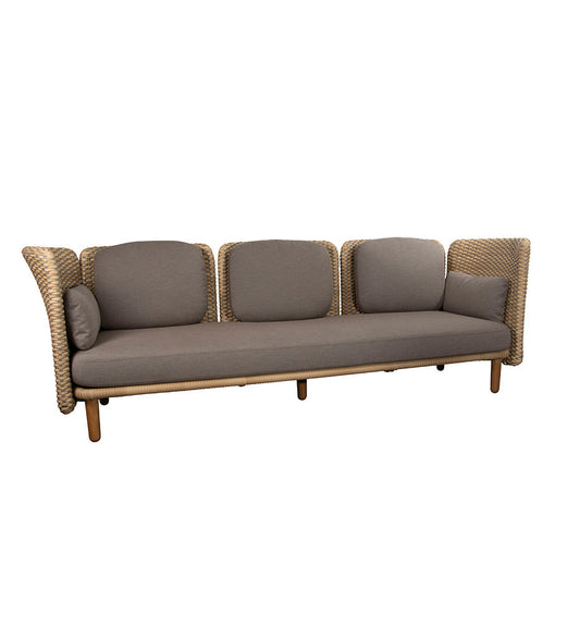 Arch 3-Seater Sofa w/ Low Arm-Backrest