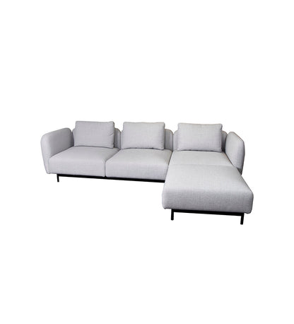 Aura 3-Seater Sofa w/ High Armrest & Chaise Lounge - Right Facing