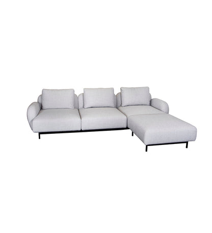 Aura 3-Seater Sofa w/ Low Armrest & Chaise Lounge - Left Facing