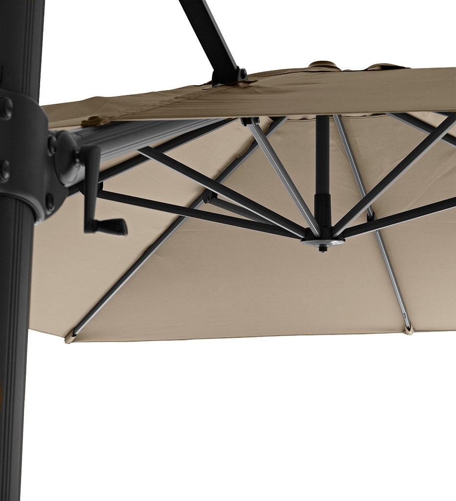 Hyde Luxe Tilt Square Umbrella - Wooden Look