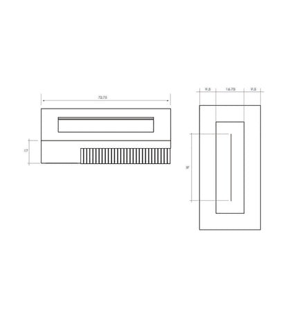 Montauk Fire Table 35" x 72" Diagram