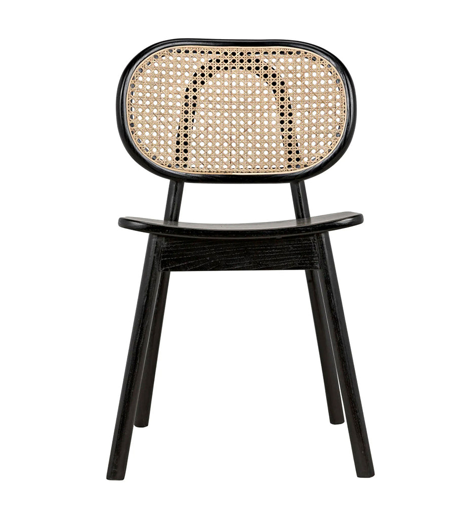 Brahms Chair - Charcoal Black with Caning