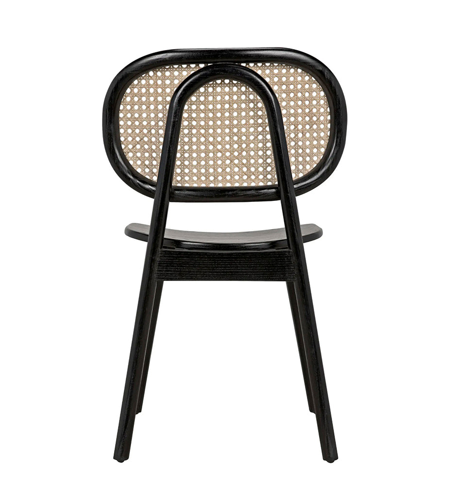 Brahms Chair - Charcoal Black with Caning