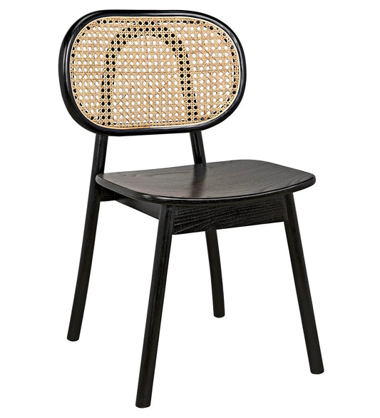 Brahms Chair - Charcoal Black with Caning