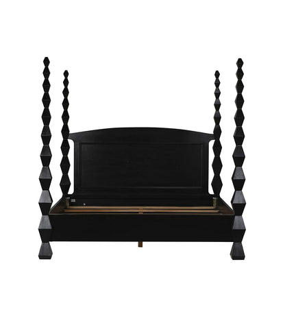 Brancusi Bed - Eastern King - Hand Rubbed Black