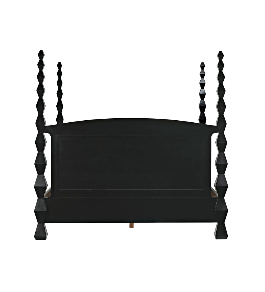 Brancusi Bed - Eastern King - Hand Rubbed Black