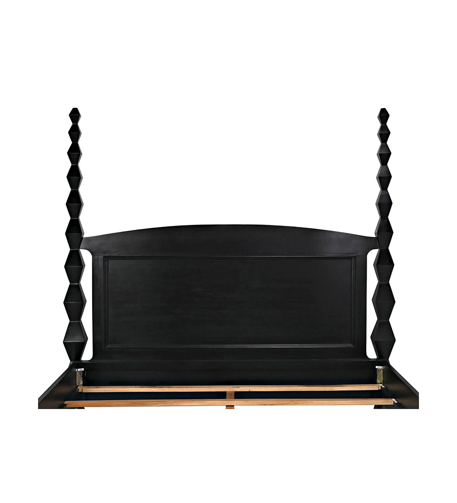 Brancusi Bed - Eastern King - Hand Rubbed Black