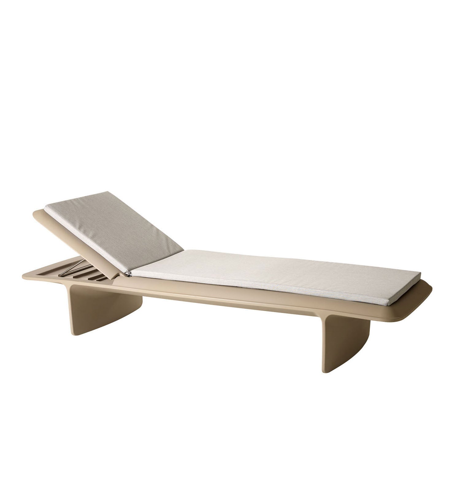 Slide Ponente Sun Lounger -Dove Grey with White Cushion