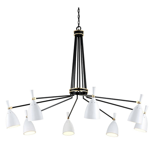 Utopia Chandelier - Large - Soft Black/White