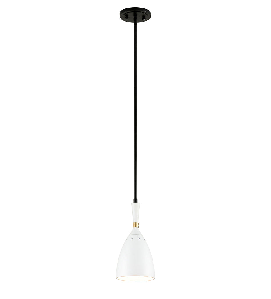 Utopia Pendant - Soft Black - White Shades