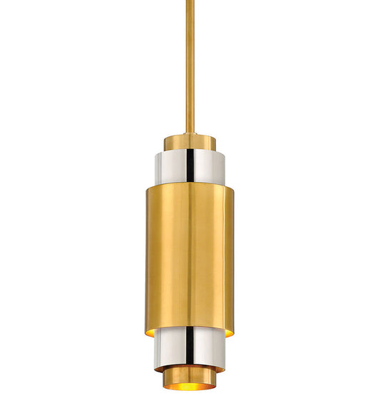 Sidcup Pendant - Small - Polished Brass And Nickel