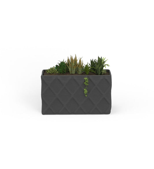 Avila Small Rectangular Planter - Diamond -