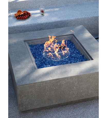 Allred Collaborative - Ocean Rock USA, Incorporated - Bergen Fire Table - Bergen Fire Table Bergen Fire Table - Travertine Dark Grey / Natural Gas OFG413DG-NG