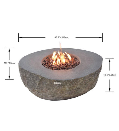 Allred Collaborative - Ocean Rock USA, Incorporated - Boulder Fire Table - Boulder Fire Table Boulder Fire Table - Natural Gas OFG110-NG