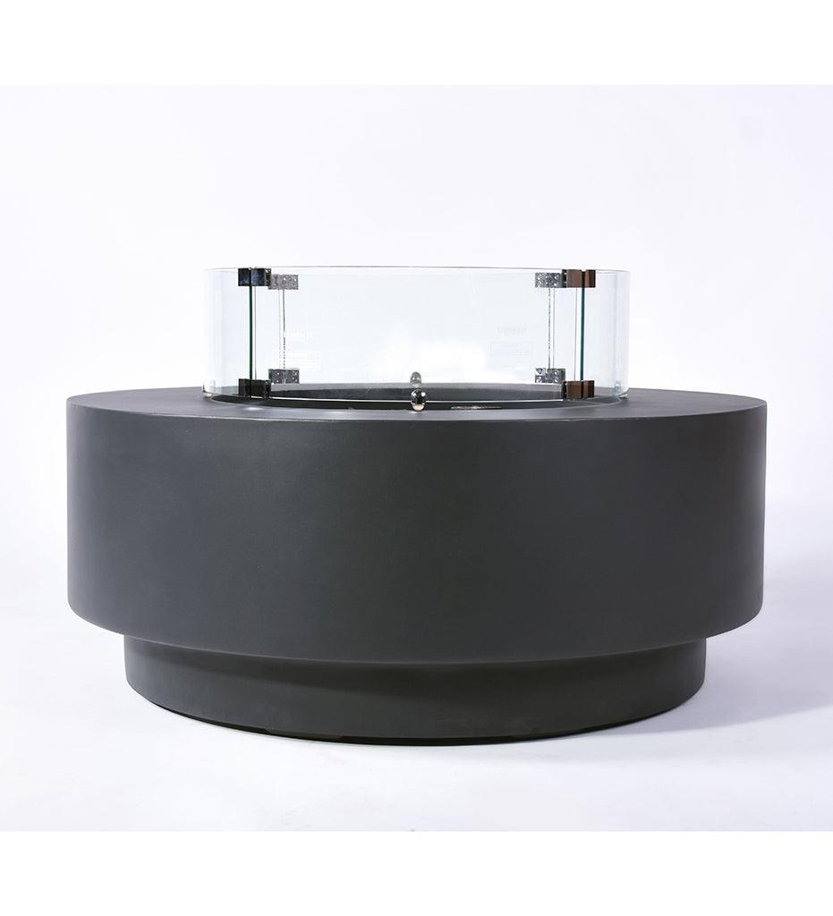 Allred Collaborative - Ocean Rock USA, Incorporated - Colosseo Fire Table - Colosseo Fire Table Colosseo Fire Table - Smooth Dark Grey / Natural Gas OFG414DG-NG