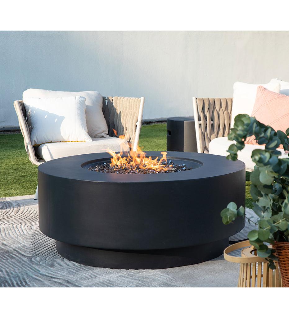 Allred Collaborative - Ocean Rock USA, Incorporated - Colosseo Fire Table - Colosseo Fire Table Colosseo Fire Table - Smooth Dark Grey / Natural Gas OFG414DG-NG