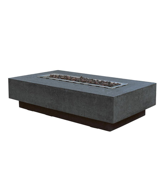 Allred Collaborative - Ocean Rock USA, Incorporated - Hampton Fire Table - Hampton Fire Table Hampton Fire Table - Travertine Dark Grey / Natural Gas OFG139DG-NG