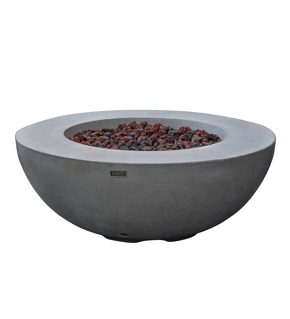 Allred Collaborative - Ocean Rock USA, Incorporated - Lunar Bowl Fire Table - Lunar Bowl Fire Table Lunar Bowl Fire Table - Smooth Light Grey / Natural Gas OFG101LG-NG