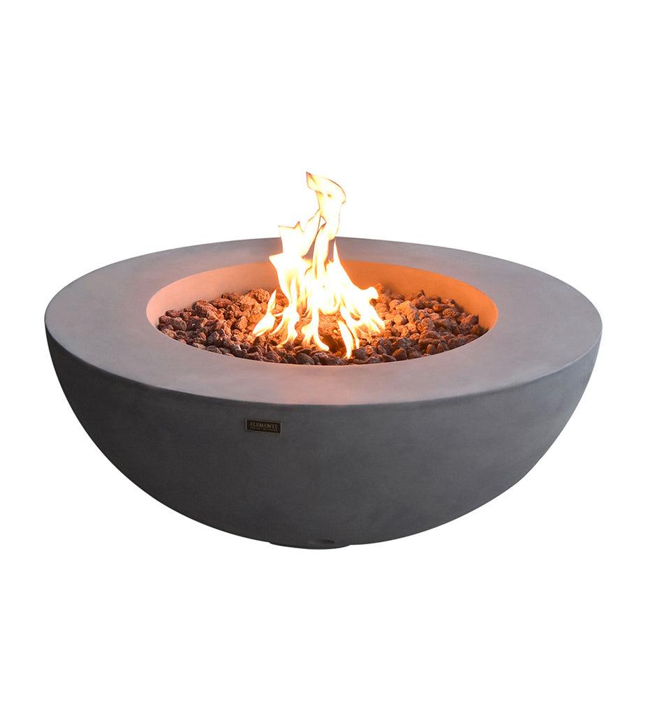 Allred Collaborative - Ocean Rock USA, Incorporated - Lunar Bowl Fire Table - Lunar Bowl Fire Table Lunar Bowl Fire Table - Smooth Light Grey / Natural Gas OFG101LG-NG