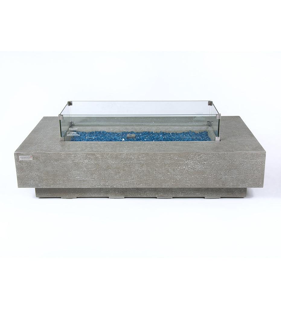 Allred Collaborative - Ocean Rock USA, Incorporated - Positano Fire Table - Positano Fire Table Positano Fire Table - Travertine Dark Grey / Natural Gas OFG415DG-NG