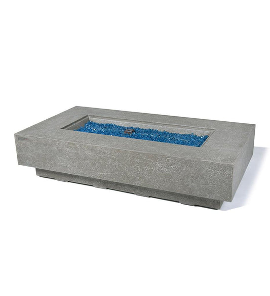 Allred Collaborative - Ocean Rock USA, Incorporated - Positano Fire Table - Positano Fire Table Positano Fire Table - Travertine Light Grey / Natural Gas OFG415LG-NG