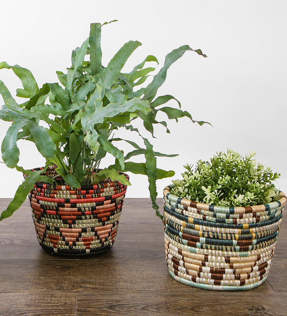 lifestyle, Kazi-Ivy and Shades of Sand Mwiba Tapered Planter-TP.10039