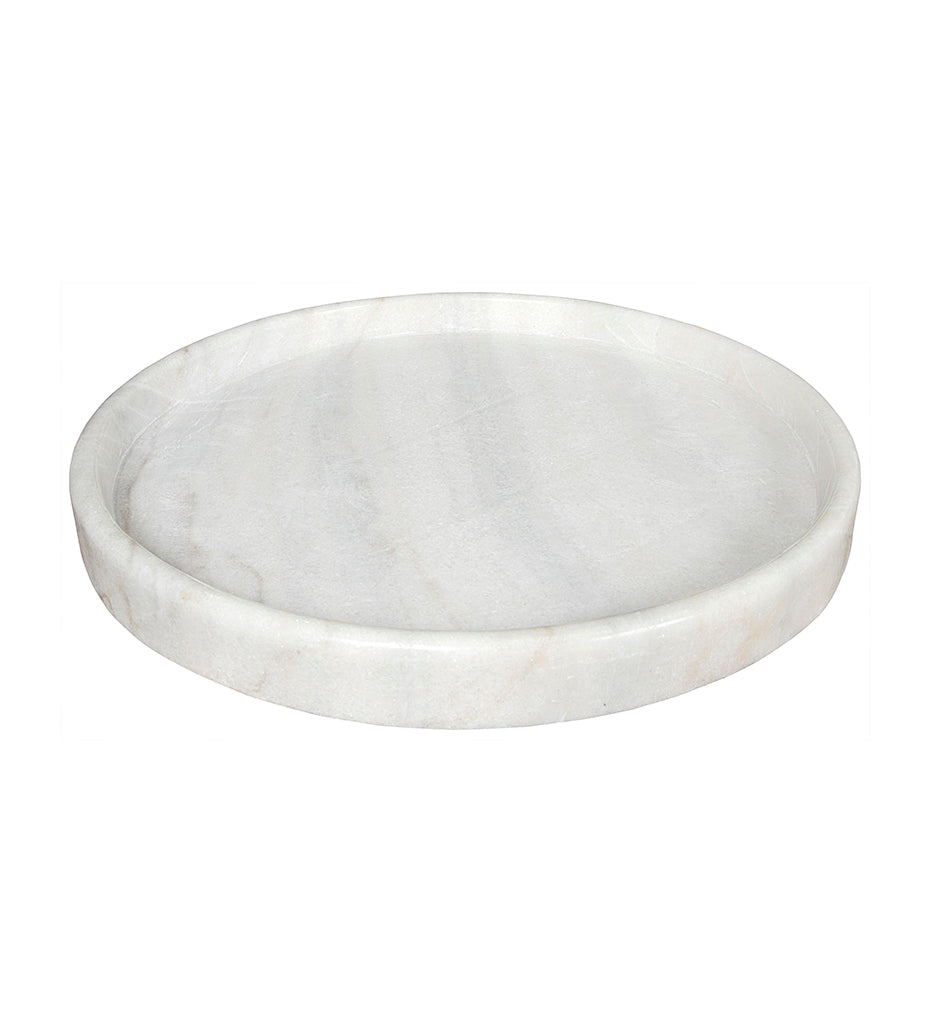 Noir 20" Marble Round Tray AC138-20