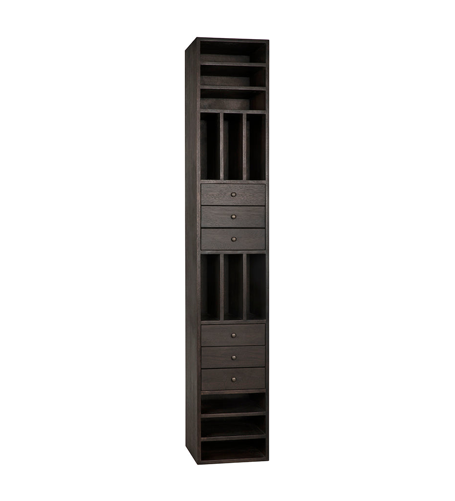 Noir Tubula Bookcase - Ebony Walnut GBCS208EB