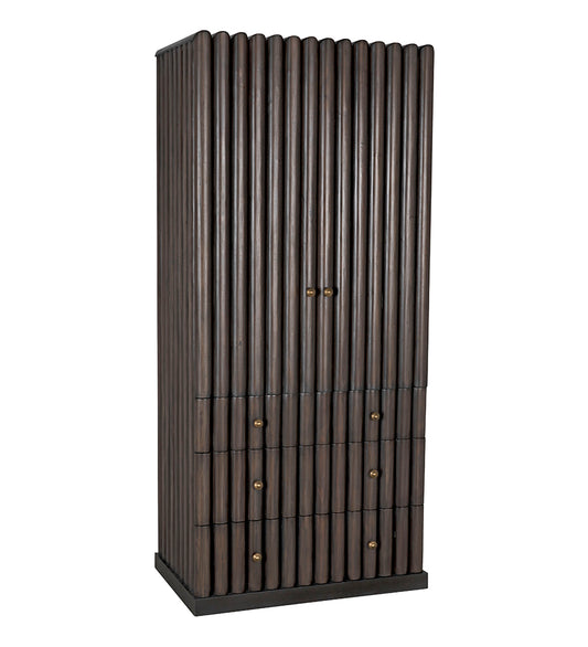 Noir Amunet Hutch - Pale Rubbed with Light Brown Trim GHUT150PR