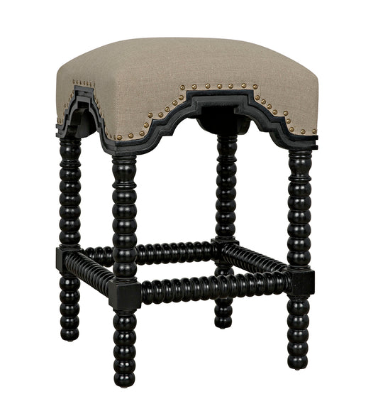 Abacus Counter Stool - Hand Rubbed Black