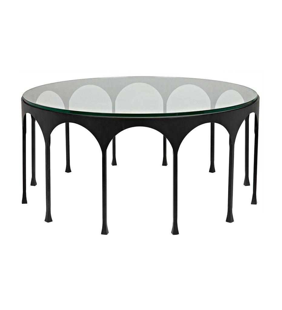 Noir Achille Coffee Table - Black Steel GTAB1059MTB