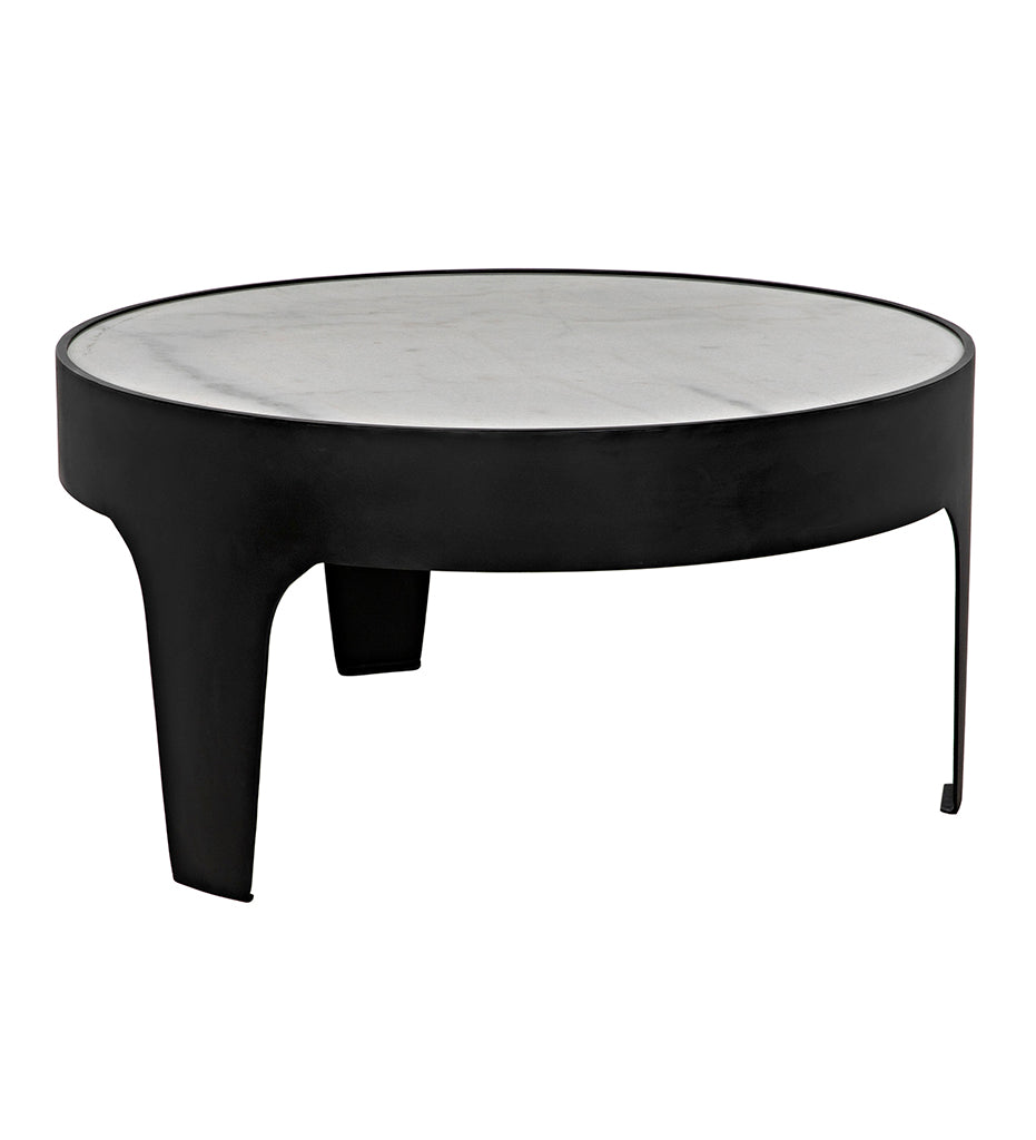 Noir Cylinder Round Coffee Table GTAB196MTB