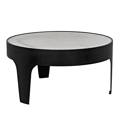 Noir Cylinder Round Coffee Table GTAB196MTB