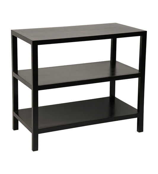 Noir 2 Shelf Side Tables - Hand Rubbed Black GTAB235HB