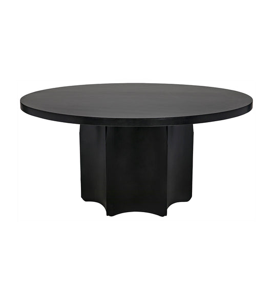 Noir Rome Dining Table - Black Steel GTAB527MTB