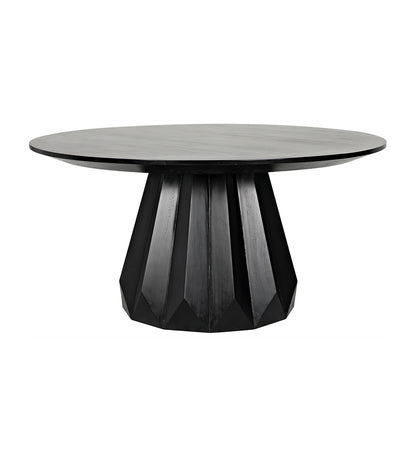 Noir Brosche Dining Table - Hand Rubbed Black GTAB550HB