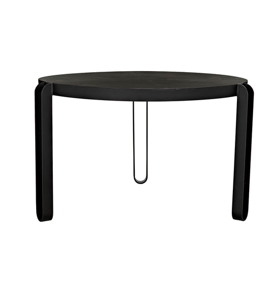 Noir Marcellus Dining Table - 49 in. - Black Metal GTAB563MTB-S