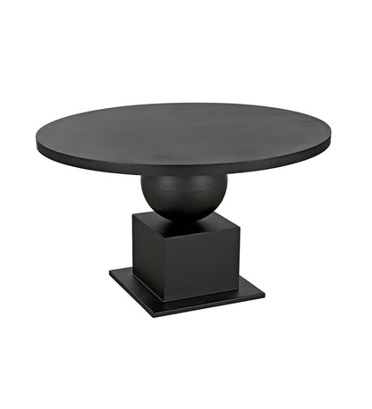 Noir Emira Dining Table - Black Metal GTAB566MTB