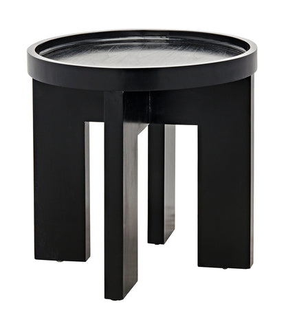 Noir Gavin Side Tables - Hand Rubbed Black GTAB793HB